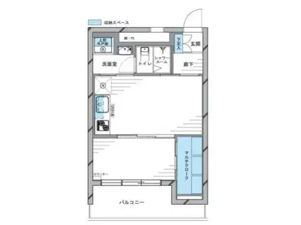 藤和八丁堀コープIII(1DK/2階)の間取り写真
