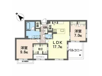 LUCA(2LDK/2階)の間取り写真