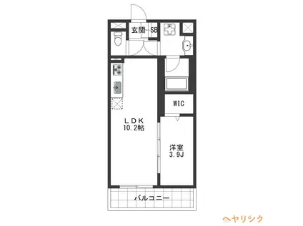 アイナ ルアナ ウル(1LDK/1階)の間取り写真