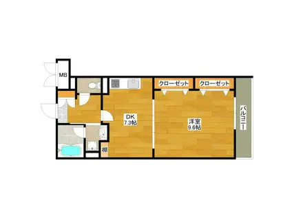 GRAND PHOENIX(1DK/1階)の間取り写真