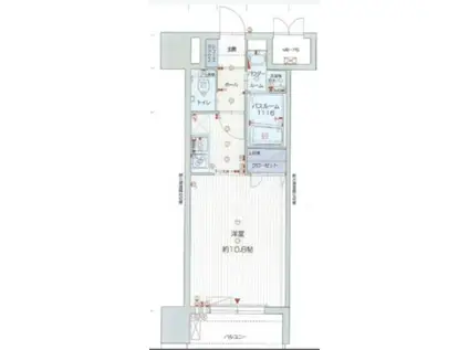 ウインステージ平尾(1K/3階)の間取り写真