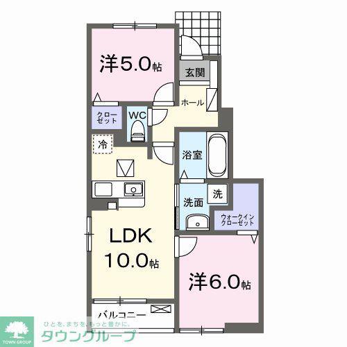 ローラン コート(2LDK/1階)の間取り写真