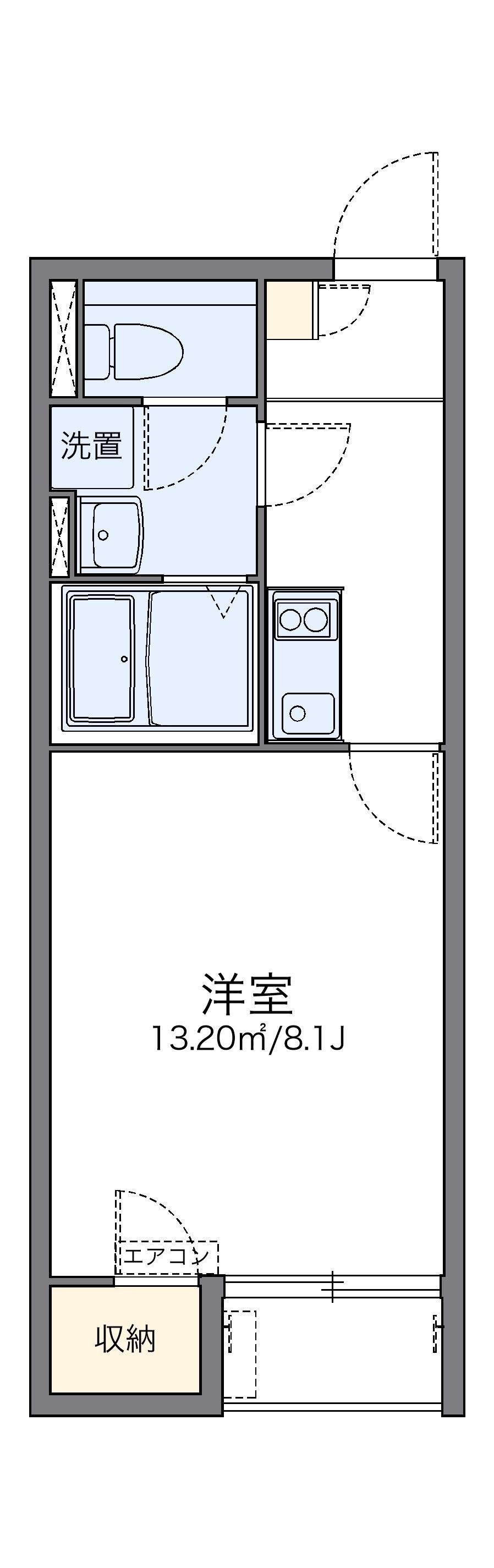 レオネクスト丸の内 東(1K/2階)の間取り写真