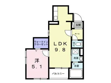 シトラス・T(1LDK/2階)の間取り写真