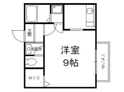 カーサエスペランサ(1K/1階)の間取り写真