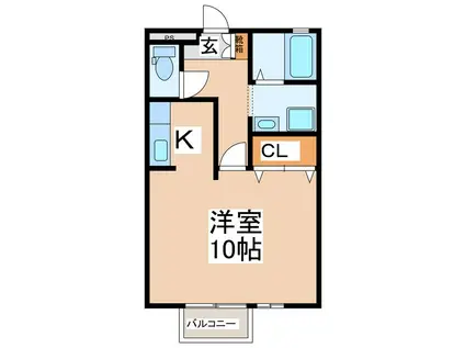 ソアラ22ドルミトリオ(1K/2階)の間取り写真