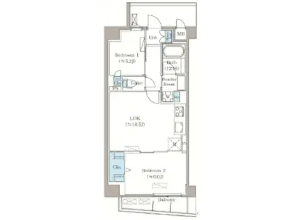 DAIWA GRACE MAISON 亀有(2LDK/4階)の間取り写真