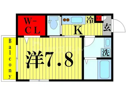 櫻メゾン(1K/3階)の間取り写真