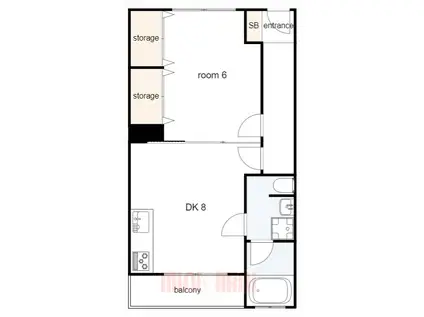 コーポ寿(1DK/3階)の間取り写真