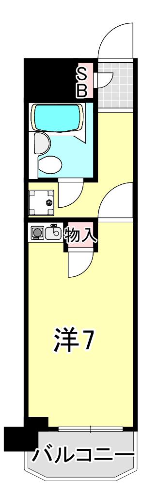 甲南クローバーハウス(ワンルーム/4階)の間取り写真
