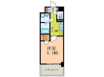 M`S COMFORT ESAKA(1K/6階)の間取り写真