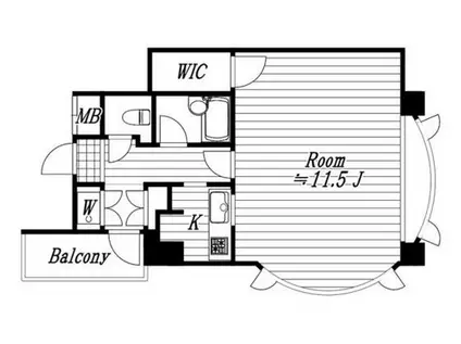 CREST PALACE MINAMIGYOTOKU(1K/2階)の間取り写真