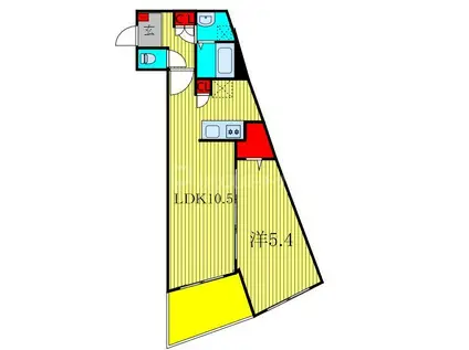 グランディオ検見川(1LDK/3階)の間取り写真