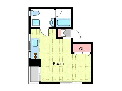 N312(ワンルーム/2階)の間取り写真