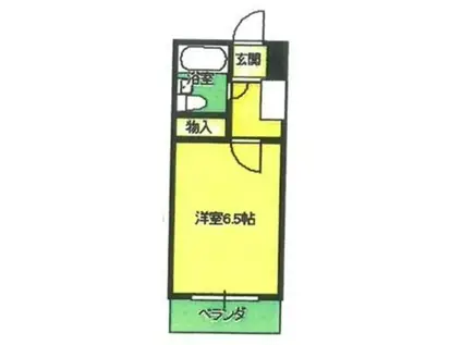 滝山ロイヤルコーポ(ワンルーム/2階)の間取り写真