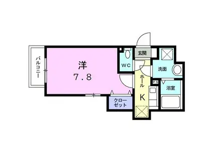 アームズ百合丘(1K/1階)の間取り写真