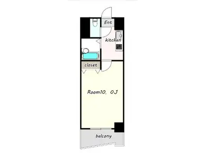 NO31Gプロジェクト天神(1K/5階)の間取り写真