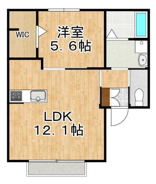 アネシス(1LDK/1階)の間取り写真