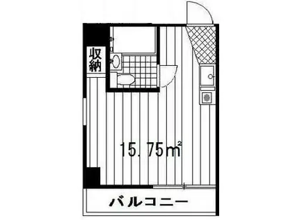 SUN SIDE12(ワンルーム/2階)の間取り写真
