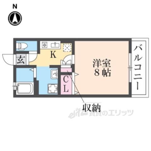KSHOUSE(1K/2階)の間取り写真
