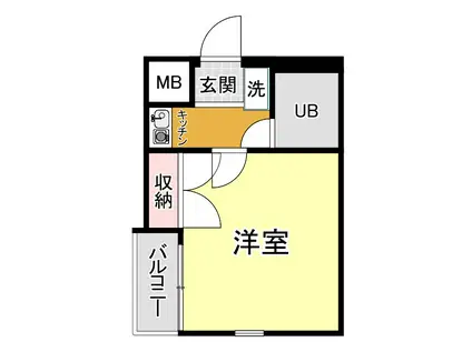 サンパレス吉祥寺(1K/4階)の間取り写真