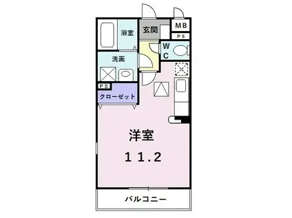 フォーユー(ワンルーム/1階)の間取り写真