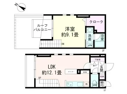 レジェンドスクエア三ツ境I502(1LDK/6階)の間取り写真