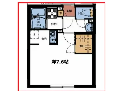 イクシオ町屋(ワンルーム/1階)の間取り写真
