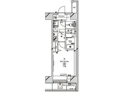ラフィスタ大師前イースト(1K/8階)の間取り写真