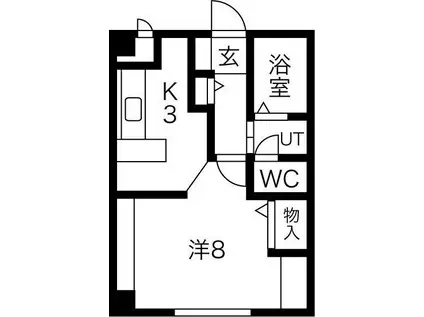 フェリス31(1K/3階)の間取り写真