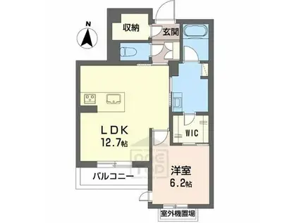 和の社 江坂(1LDK/2階)の間取り写真