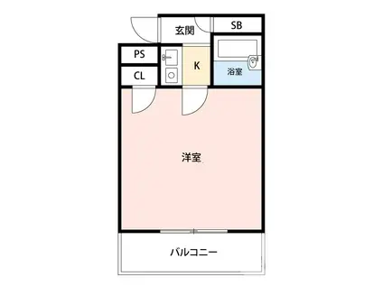 コレクション堺市駅(1K/3階)の間取り写真