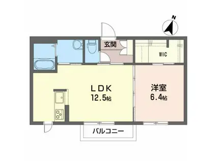 クラヴィエ南町(1LDK/1階)の間取り写真