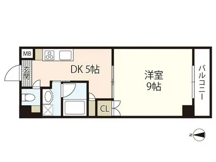 段原ヤマガタビル(1K/4階)の間取り写真