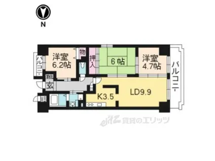 MNS千本(3LDK/6階)の間取り写真