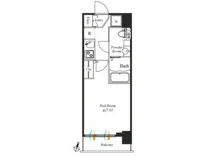 グランパセオ神田駅前(1K/5階)の間取り写真