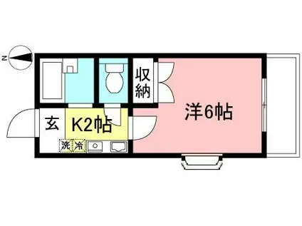 ドリームパレス(1K/1階)の間取り写真