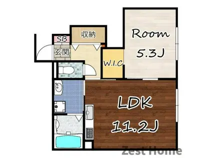 立花町4丁目アパート(1LDK/1階)の間取り写真