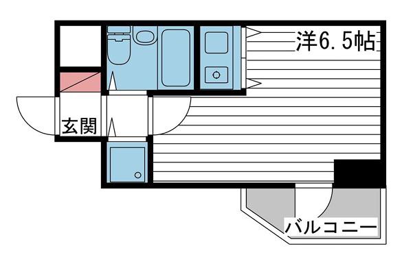 朝日プラザサウスコア姫路(ワンルーム/8階)の間取り写真