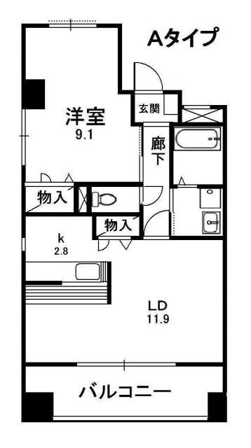カーサベルデ(1LDK/2階)の間取り写真