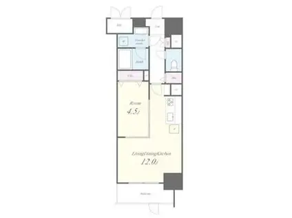 アロームドゥジョア(1LDK/6階)の間取り写真