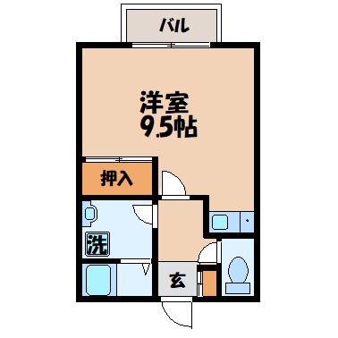 コーポセイエイト(ワンルーム/1階)の間取り写真