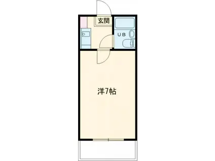 ラ・ベルメイゾン(1K/1階)の間取り写真