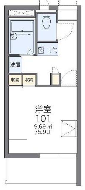 レオパレス鈴ヶ森(1K/2階)の間取り写真