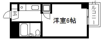 コーポタクミ(1K/2階)の間取り写真