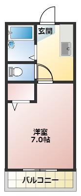 プラテーク天龍(1K/2階)の間取り写真