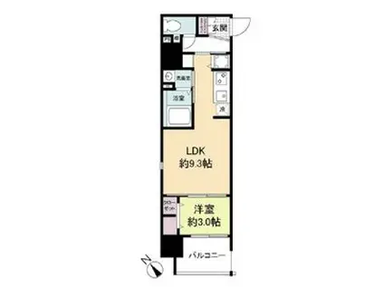 ARTIZA堺(1LDK/7階)の間取り写真