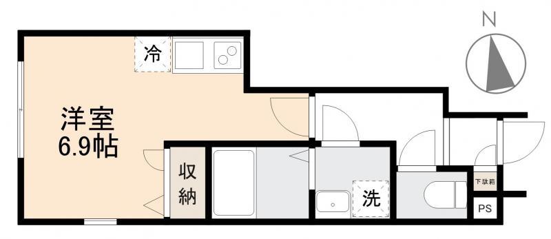 MY FELICEII(ワンルーム/1階)の間取り写真