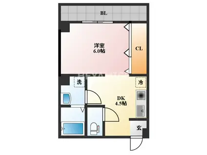 メゾン・ド・大徳園(1DK/2階)の間取り写真