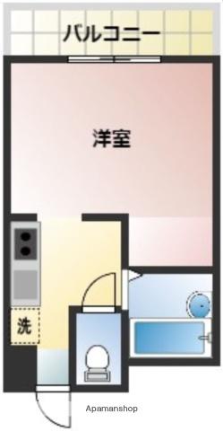 アモント中村(ワンルーム/2階)の間取り写真
